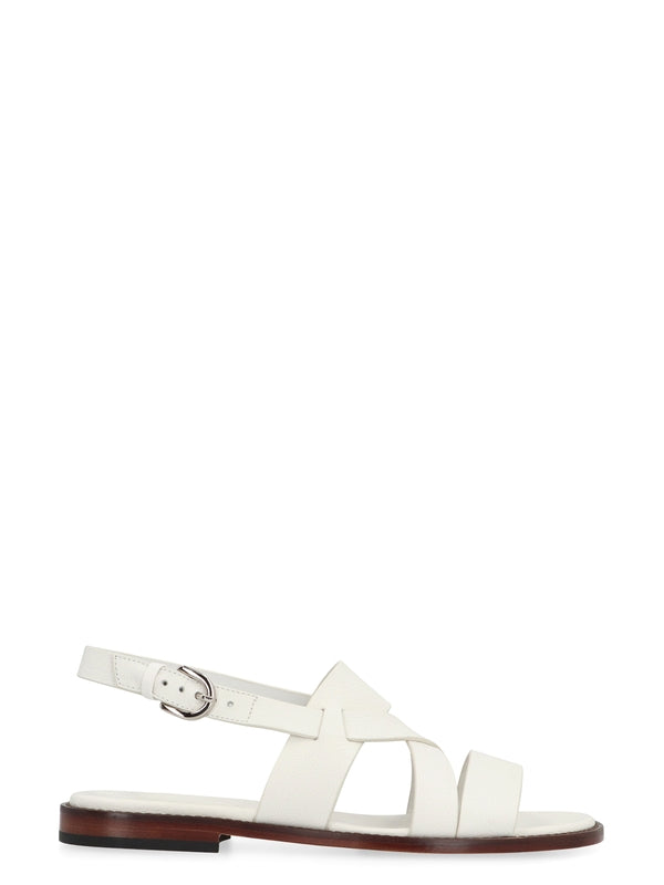 Strap Detail Leather Sandals