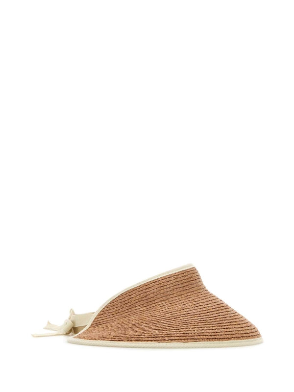 V Logo Embellished Raffia Clutch Bag