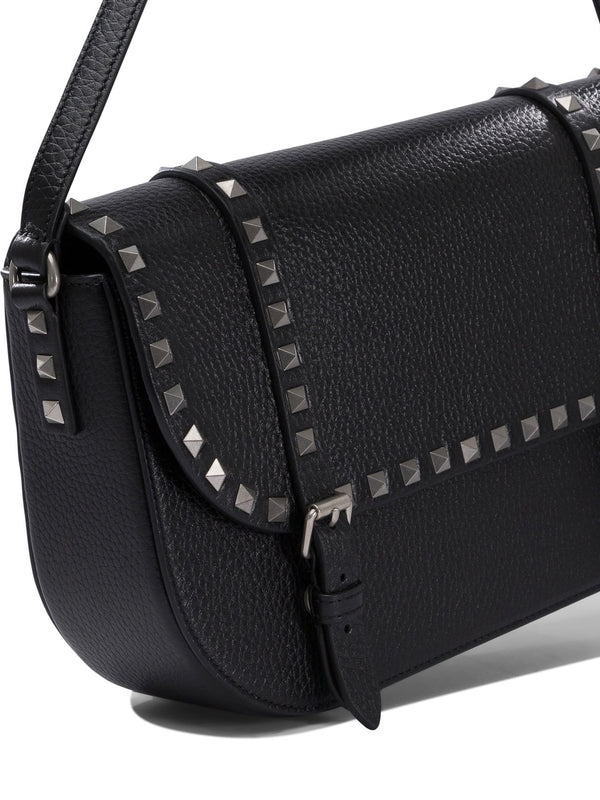 Rockstud Leather Messenger Crossbody Bag