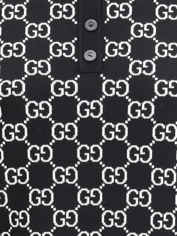 GG Logo Jacquard Wool Blend
  Polo Shirt