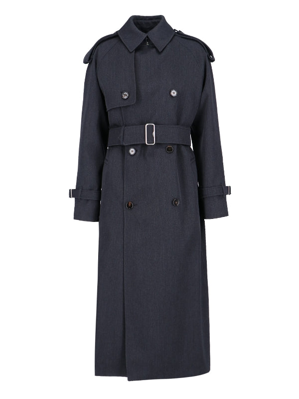 BURBERRY - Belt Wool Double Trench Coat - Jente