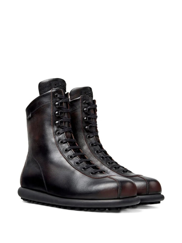 Camper Black Lace-Up Boots