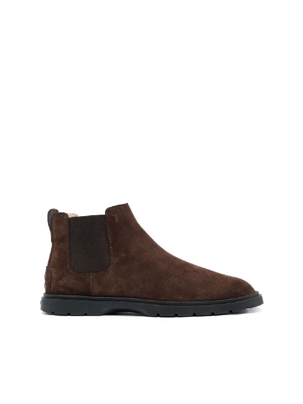 Pebble Tab Suede Chelsea Boots