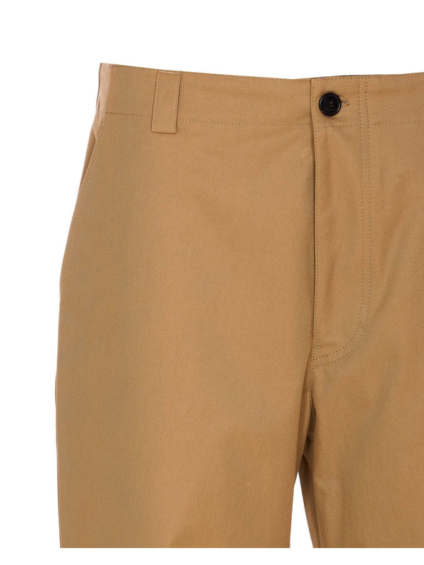 Web Detail Cotton Straight Pants