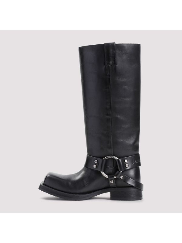 Biker Leather High Boots