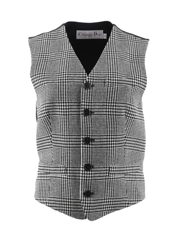 Check Pattern Wool Vest