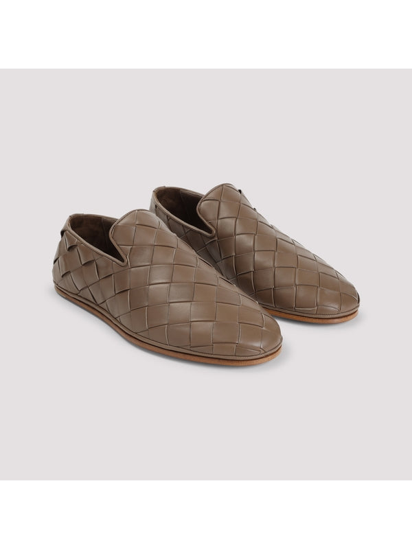 Intrecciato Leather Flat Loafer