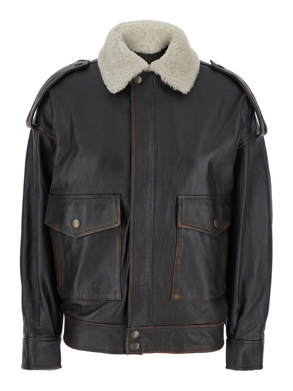 Semicouture Brown Fur & Shearling
