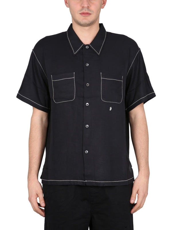 Contrast Stitch Short Sleeve Shirt