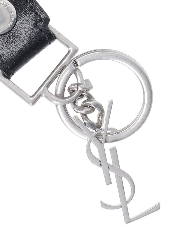 Monogram Leather Strap Key Ring