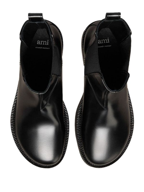 Black Leather Chelsea Boots