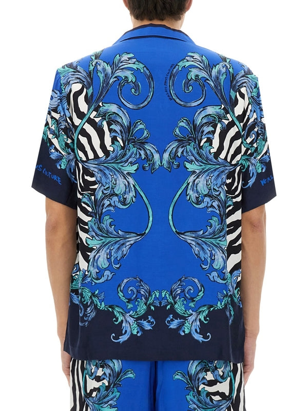Baroque Pattern Rayon Shirt