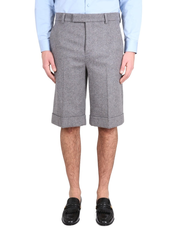 Tailored Wool Cashmere Shorts