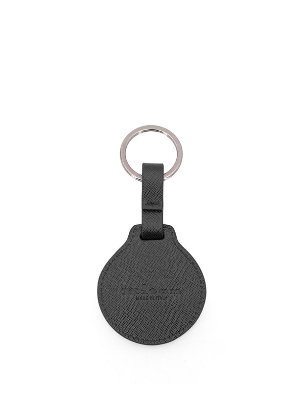 Metal Logo Leather Keyring