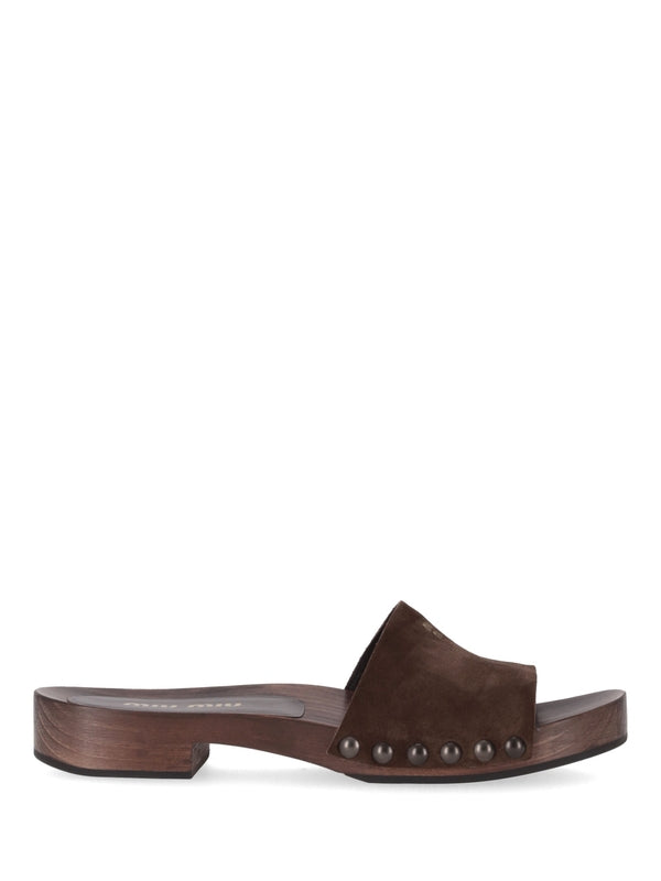 Miu Miu Brown Slides