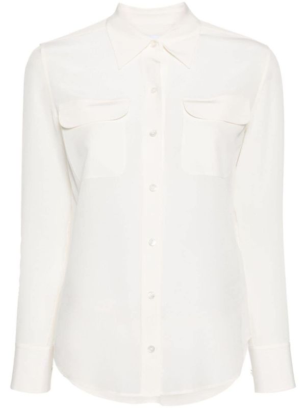 Double Flap
  Pocket Silk Shirt