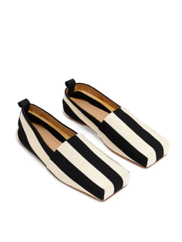 CARRE Stripe Flat Shoes