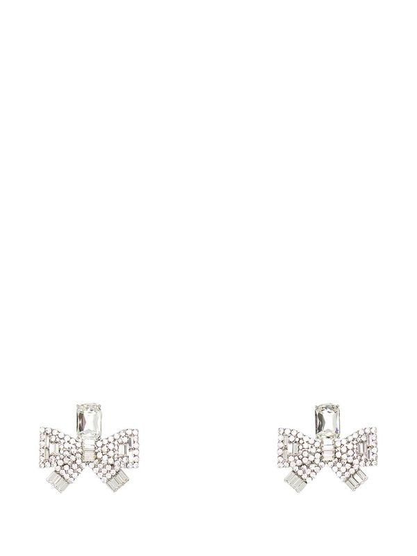 Crystal Bow Small Earring Set