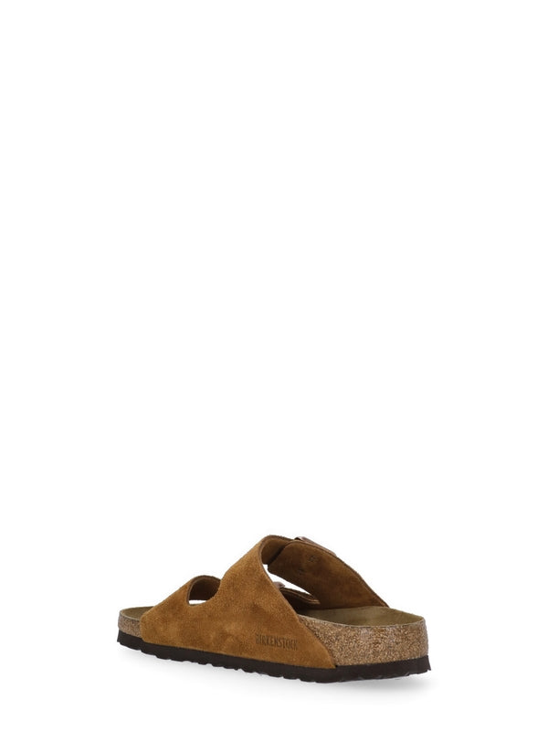Arizona Double Buckle Suede Leather Sandals