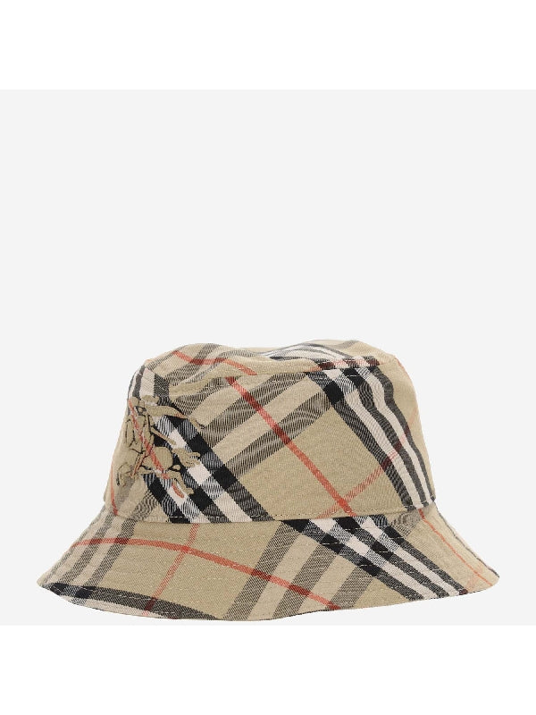 EKD Logo Embroidery Check Bucket Hat