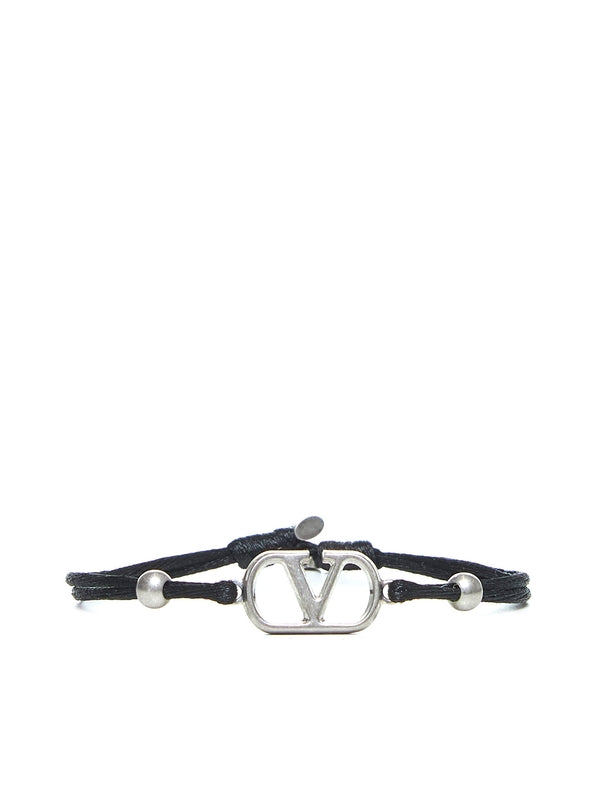 V Logo Charm Bracelet