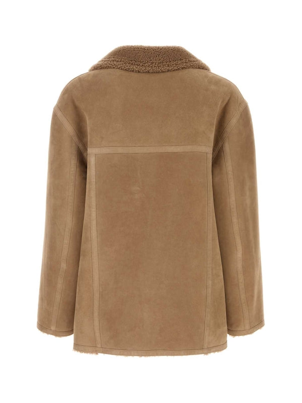 Double Breasted Shearling Jacket
