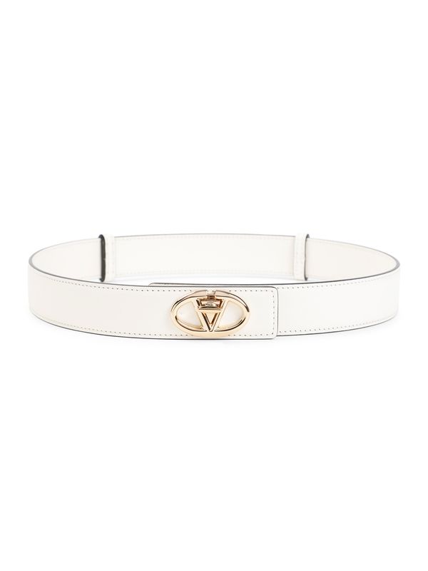 V Logo Leather Belt