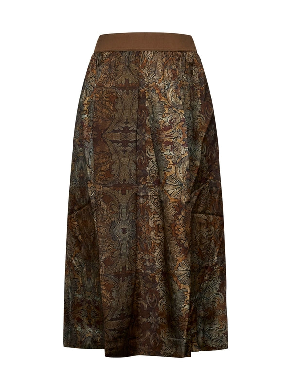 All-Over Printed Banding Skirt