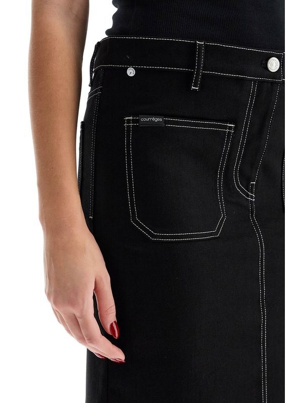 Straight Denim Skirt