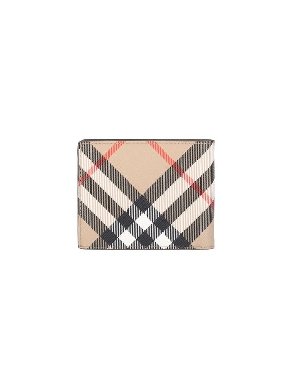 Check Pattern Bi Fold Wallet