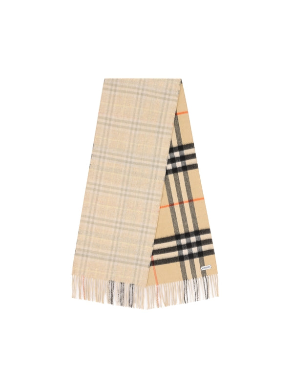 Check Pattern Cashmere Scarf