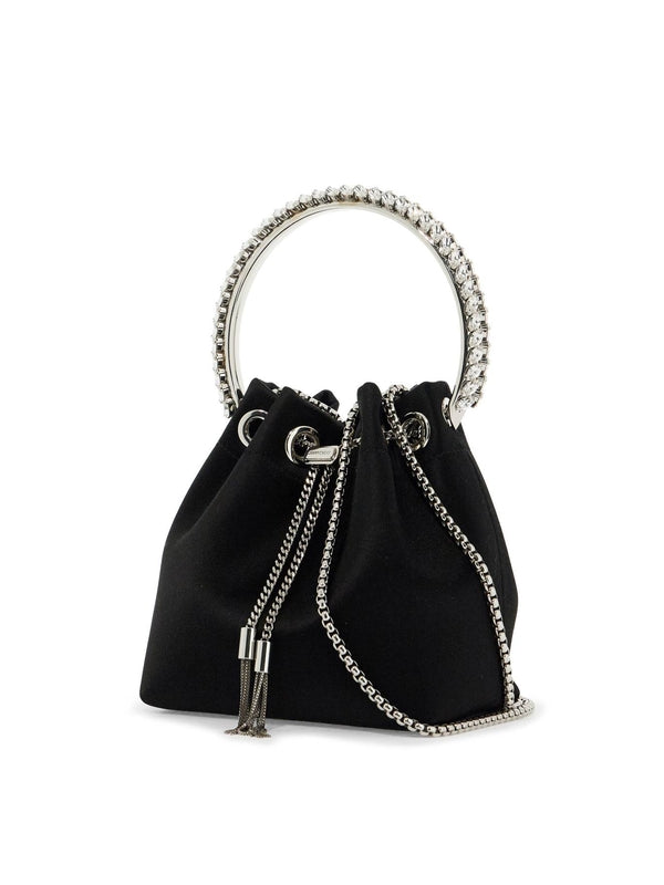 Bon Bon Crystal Satin Bucket Bag