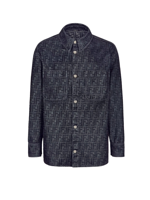 FENDI - FF Pattern Denim Shirt - Jente