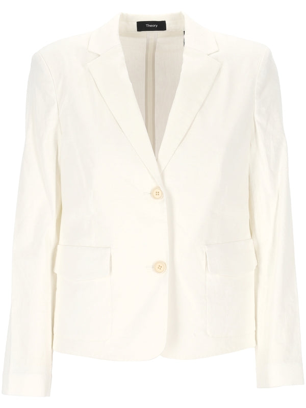 Theory White Tailored Jacket