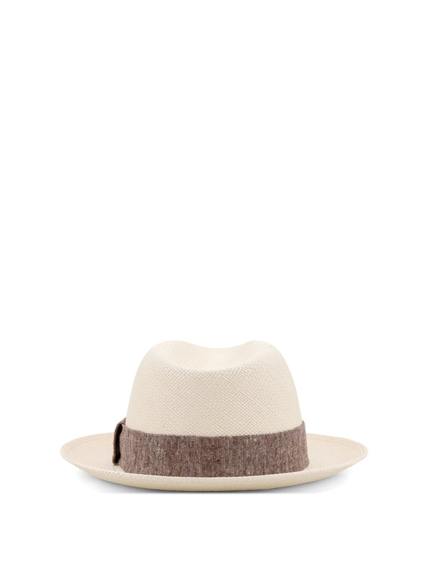 Logo Band Straw Fedora