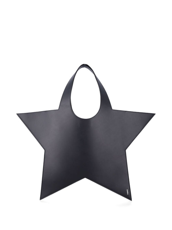 Star Logo Leather Tote Bag