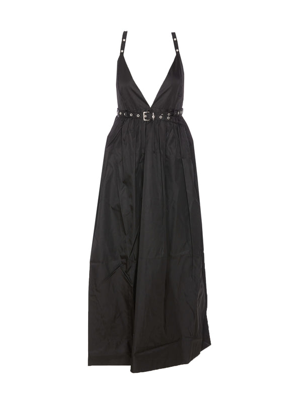 Belt Nylon Sleeveless Dress