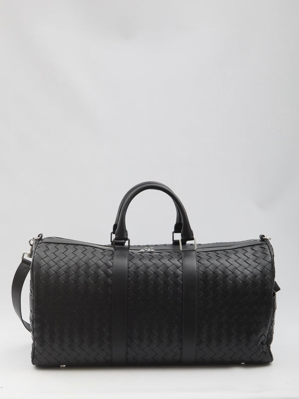 Cabin Intrecciato Leather Boston Bag