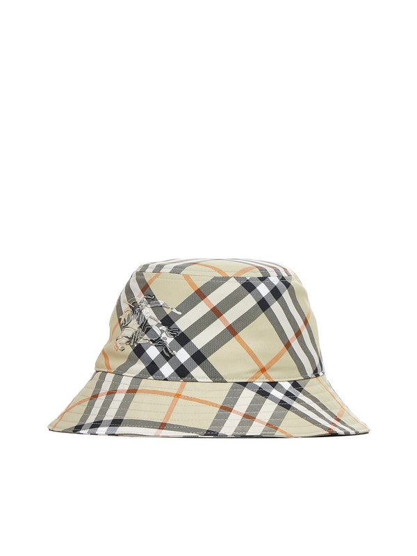 Ekd Embroidery Check Pattern Bucket Hat