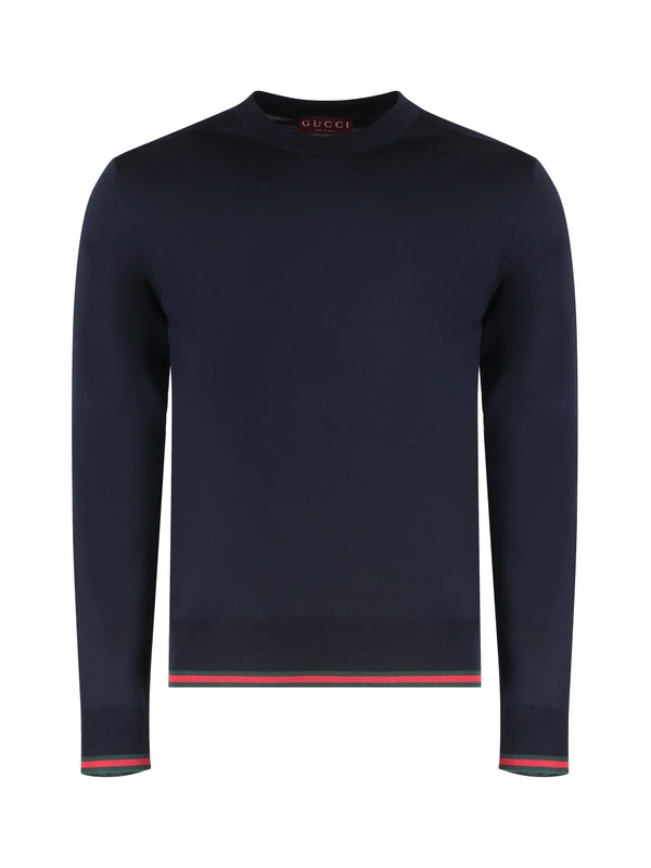 Web Detail Wool Knit