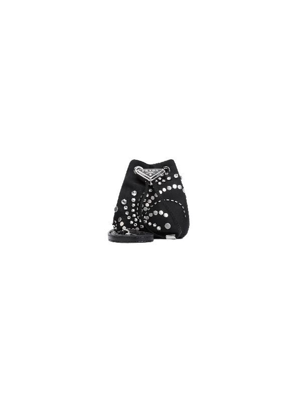 Triangle Logo Rhinestone Decor Mini Shoulder Bag