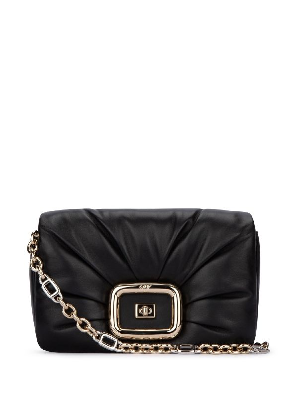 Viv Choc Leather Chain
  Bag