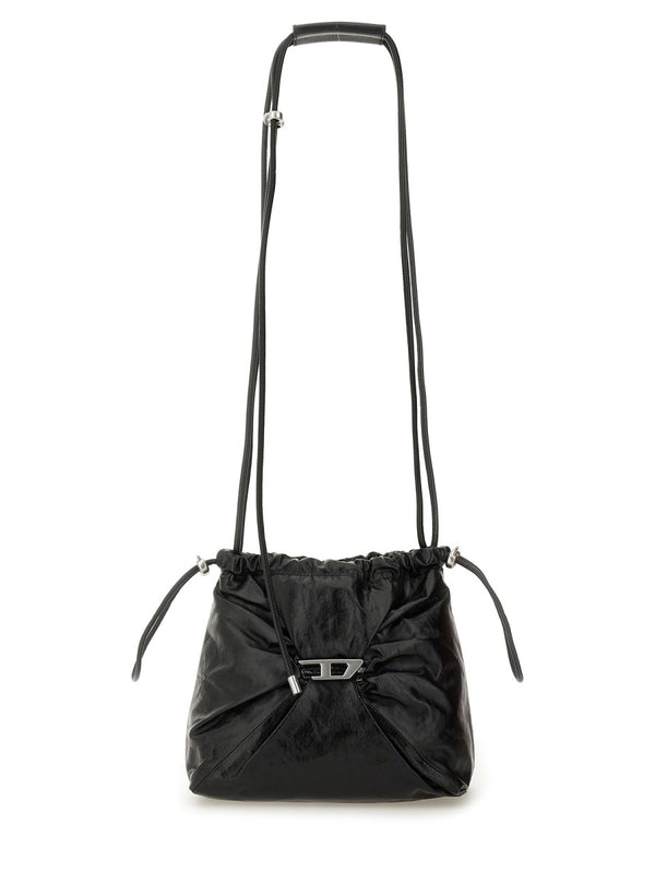 Scrunch D Metal Logo Bucket Bag