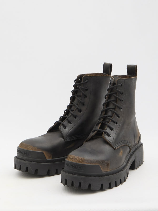 Strike Vintage Leather Lace-up Boots