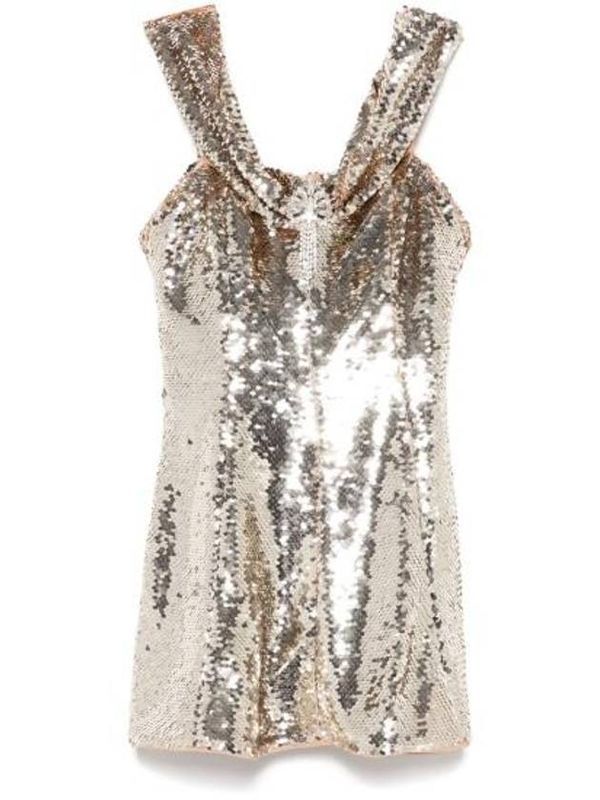 Allover Sequin Off-Shoulder
  Mini Dresses