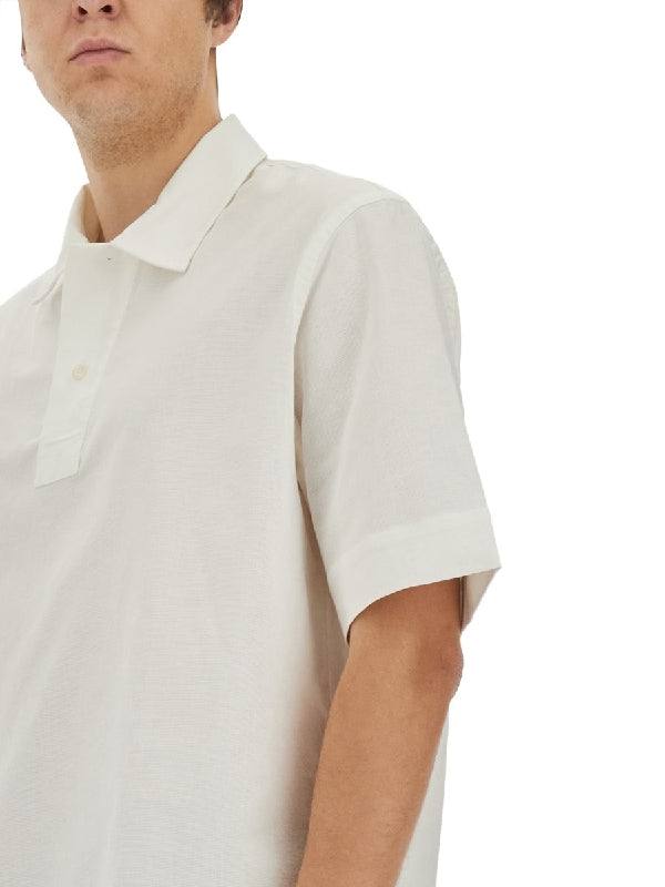 White Cotton Polo Shirt