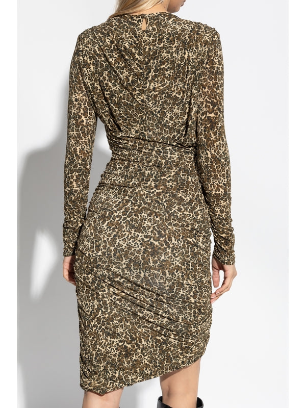 Zorah Leopard
  Pattern Draped Dress