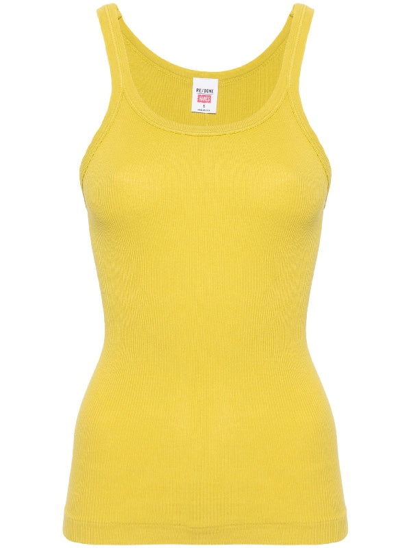 Ribbed Cotton Sleeveless Top