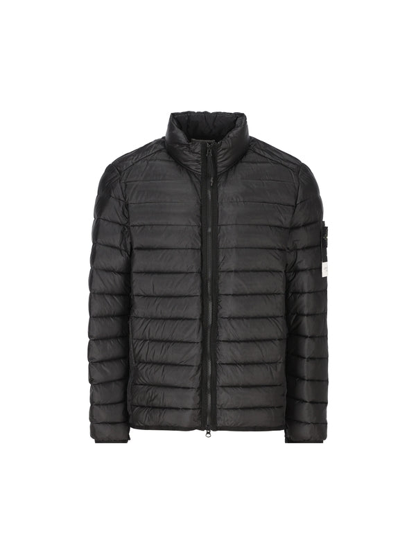 Wappen Patch High-Neck Nylon Down Jacket