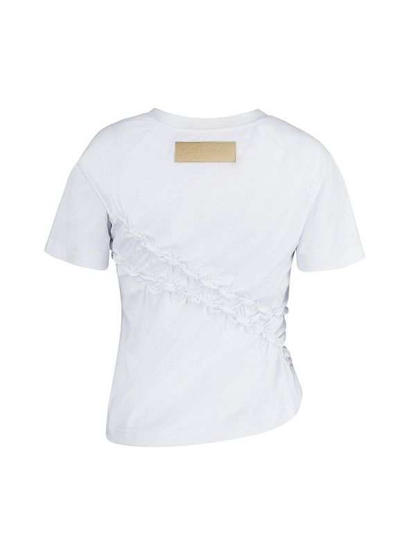 Daze Graphic Printed Gathering T-shirt